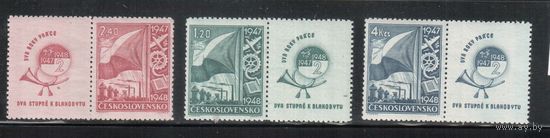 Чехословакия-1947,(Мих.512-514)  **   , Стандарт, Промышленность(полная серия)