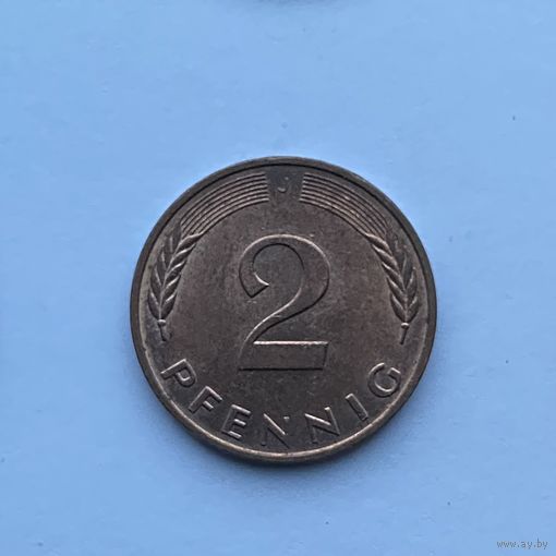 2 пфеннига 1991 J ФРГ
