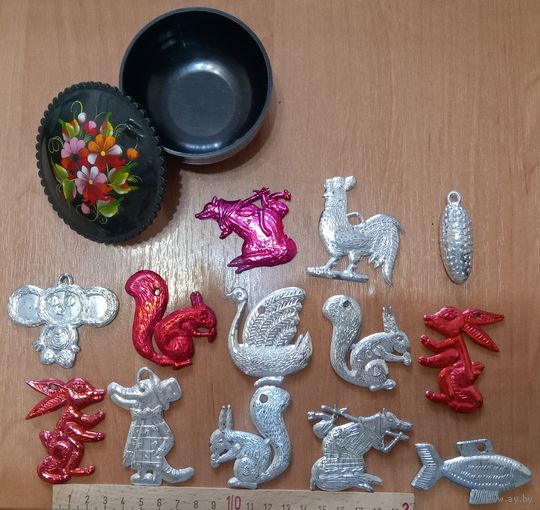 С РУБЛЯ за ШТ. Лот пластмассовых игрушек из СССР, 13 шт.+коробочка Подарок!