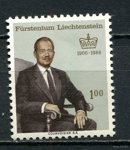 Лихтенштейн - 1966 - 60 летие Франца Иосифа II - [Mi. 464] - полная серия - 1 марка. MNH.  (Лот 84HP)-T2P44