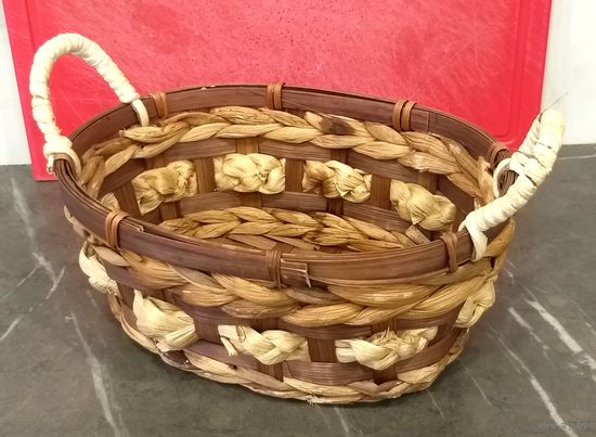 Плетёная Корзина из Лозы с Ручками * Ручная Работа