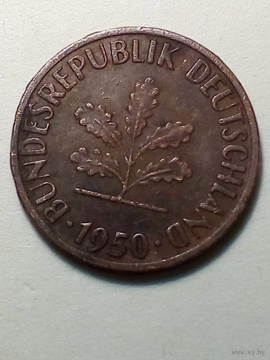 1 пфенниги ФРГ 1950F