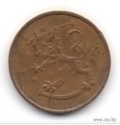 ФИНЛЯНДСКАЯ РЕСПУБЛИКА. 5 ПЕННИ 1937.
