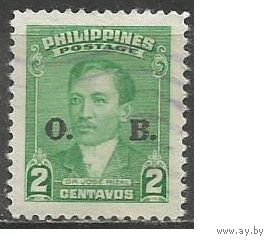 Филиппины. Х.Рисаль. Учёный. Надпечатка на #487. Д.М. 1948г. Mi#40.