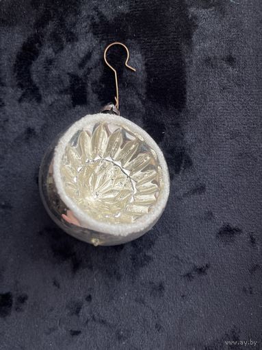 Ёлочная игрушка ГДР прожектор тонкое стекло