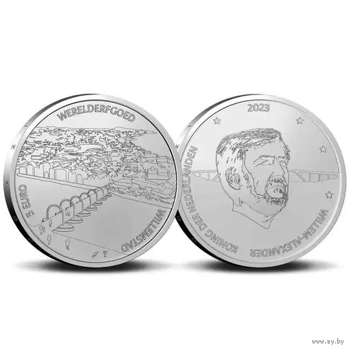 Городу Виллемстад на о. Кюросао. 2025г NL, UNC-качество в coincard.