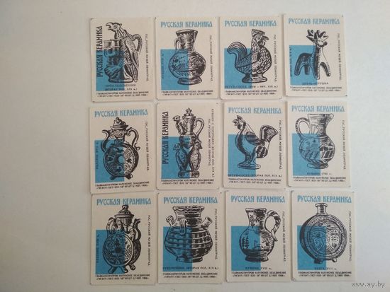 Спичечные этикетки ф.Гигант. Русская керамика. 1966 год