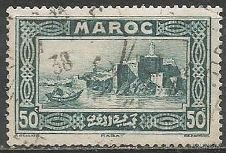 Французское Марокко. Город Рабат. 1933г. Mi#104.