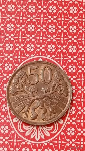 Чехословакия 50 геллеров 1947