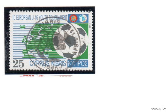 Кипр-1992(Мих.788)  , гаш. , Спорт, Футбол,