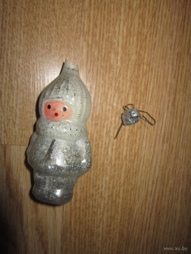 Елочная игрушка СССР . Ребенок в тулупе