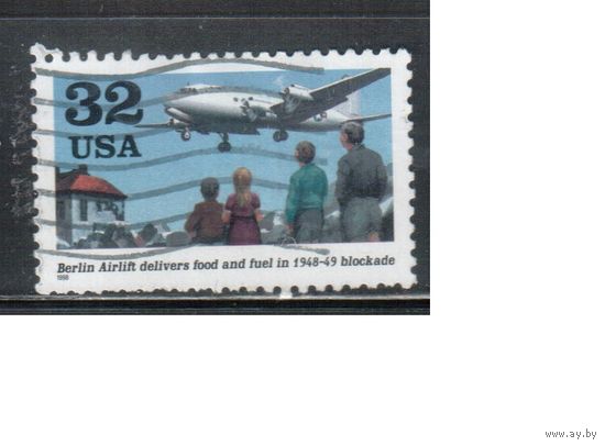 США-1998 (Мих.2978) , гаш., Авиация, Самолет(одиночка)