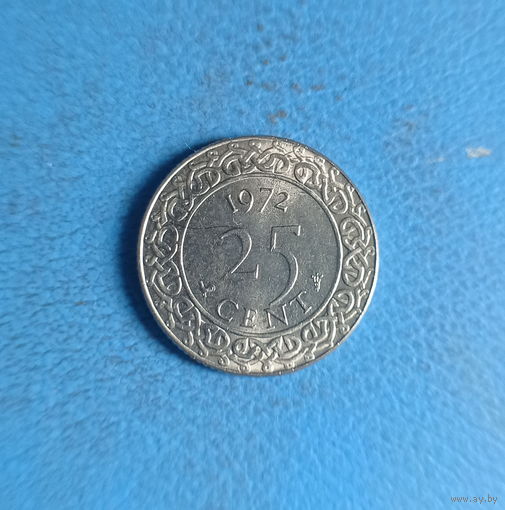 Суринам 25 цент 1972 год