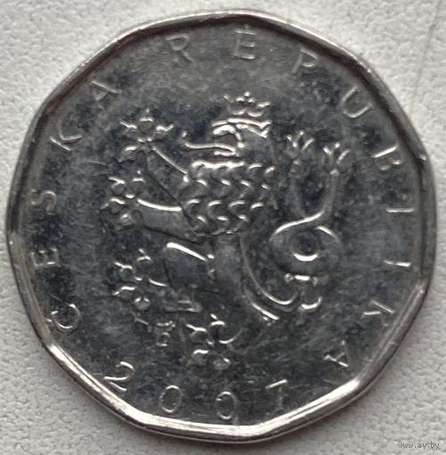 Чехия 2 кроны 2007 г. Цена за 1 шт.