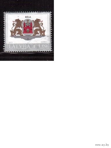 Латвия-2015 (Мих.) , гаш. , Герб Риги