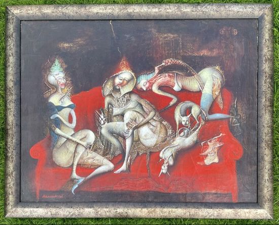 Каталожный Малишевский С.А "Ожидание", 2005г. Холст, масло. Размер 70х90 см.