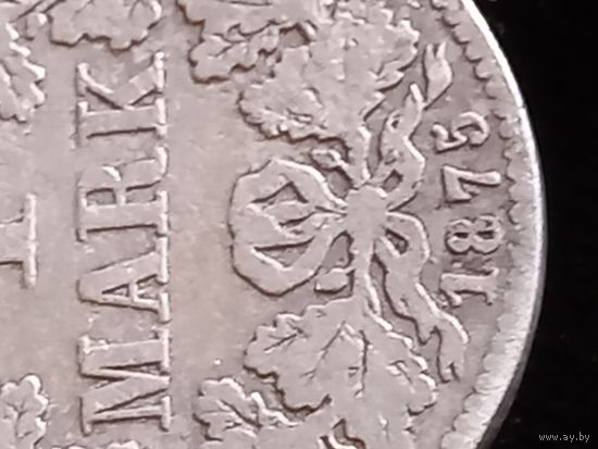 1 марка 1875 г. DD