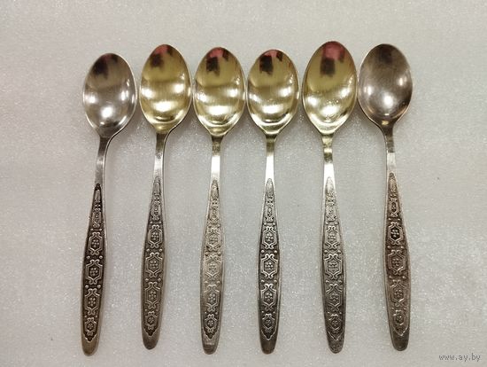 Чайные ложки Мельхиоровые Этно. Кольчугино, СССР