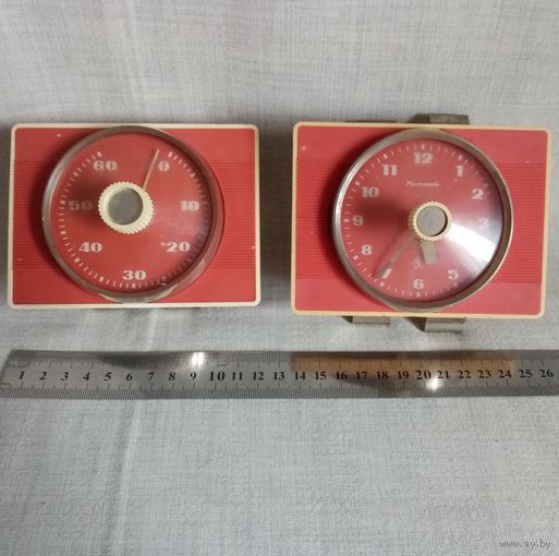 Кухонные таймер и часы ОЧЗ СССР встраиваемые одним лотом