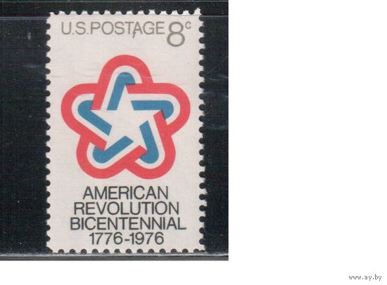 США-1971, (Мих.1043) , * , 200-лет США(одиночка)