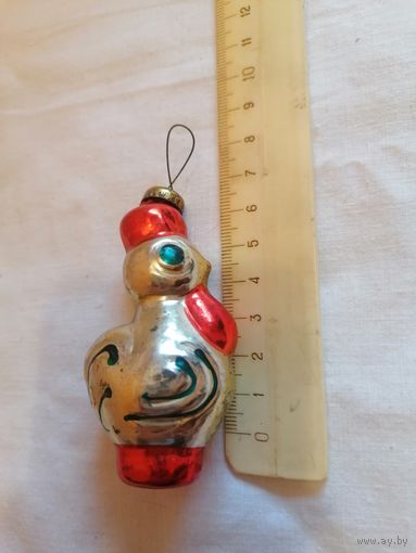 Ёлочная игрушка ПЕТУХ СССР 0039