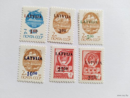 Распродажа Латвия  1992 6м н/п