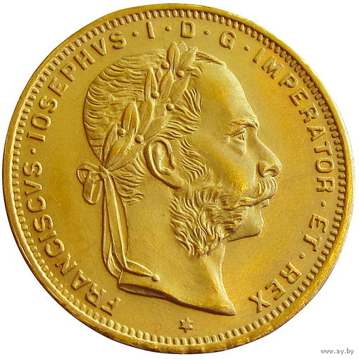 Австрия, 20 франков/ 8 флоринов 1892 г., Unc, золото 900/ 6,45 г, KM #2269, Австро-венгерский гульден. Доставка только при личной встрече, связь по телефону или мессенджеру.