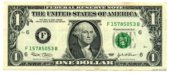 1 доллар 2003 F