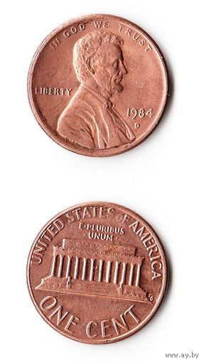 1 цент США 1984 (D) года