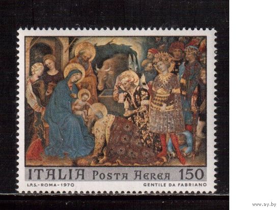 Италия-1970, (Мих.1329) **  , Рождество,  Живопись