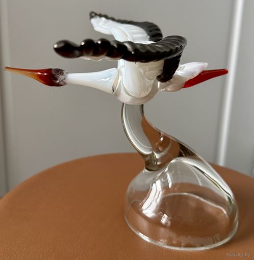 Статуэтка Аист из гутного стекла (Неман)