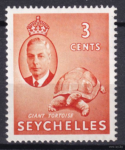 94.BrKSe. Великобритания. Колонии. Сейшельские острова. Георг VI. Местные мотивы. 3C. 1952 г. Mi.#155.*