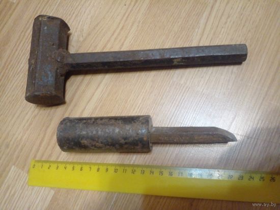 Кувалда и зубило тяжелые 2, 0 кг., 25 см