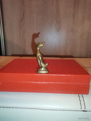 Фигурка "Утёнок", латунь, высота 5.5 см.