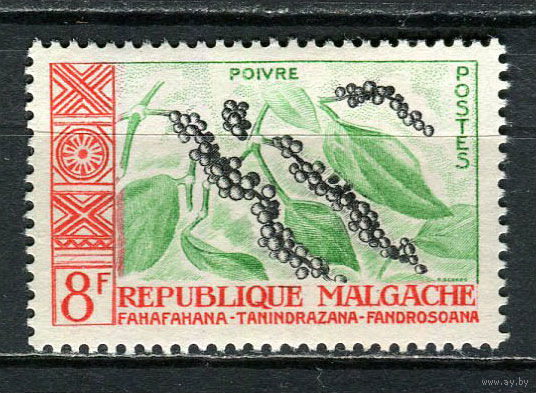 Автономная Малагасийская Республика под французским протекторатом - 1960 - Флора. Перец 8Fr - [Mi.452] - 1 марка. MNH.  (Лот 35HV)-TG3P24