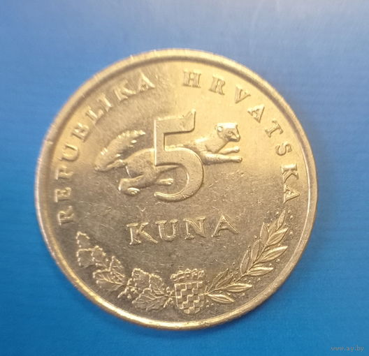 Хорватия 5 кун 2009 год медведь