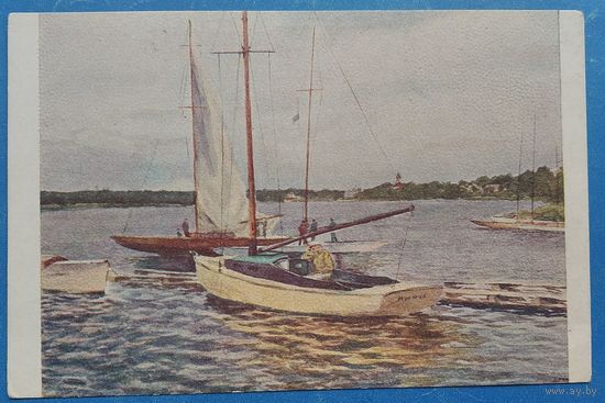 Дубинчик А. На Селигере. 1958 г. Чистая.