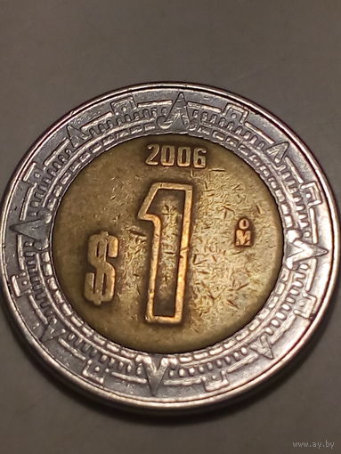 1 песо Мексика 2006 год