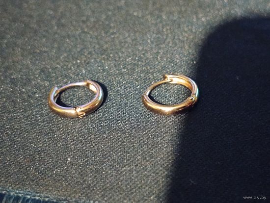 Позолоченные серьги конго