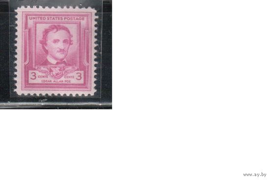США-1949, (Мих.600),  **   , Личности, Писатель,  (одиночка)