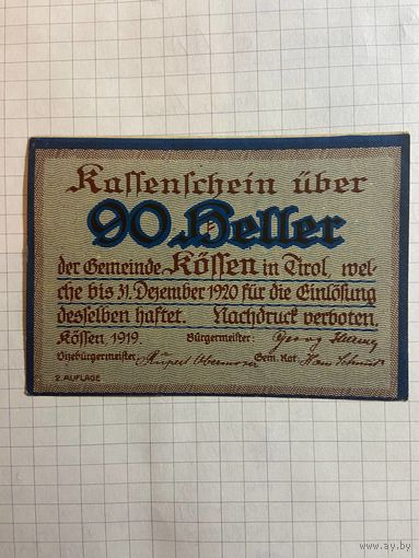90 геллеров (нотгельды) Австрия