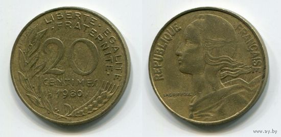 Франция. 20 сантимов (1980)