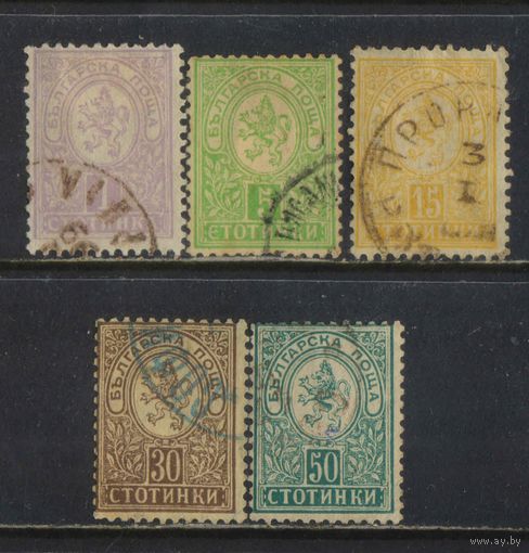 Болгария Княж 1889 Герб Стандарт #28А,31А,33А,35А,36А
