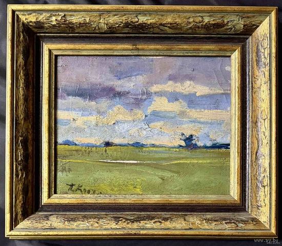 Крохалев П.С;Засл.худ.(Крохолев)"Между небом и землёй"37/43с учетом рамы;холст/масло