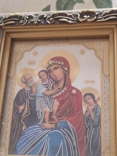 Икона Богородица "трех радостей" В багетной рамке 16/14