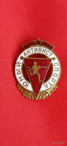 Знак Юный активист спорта ТМ ММД .