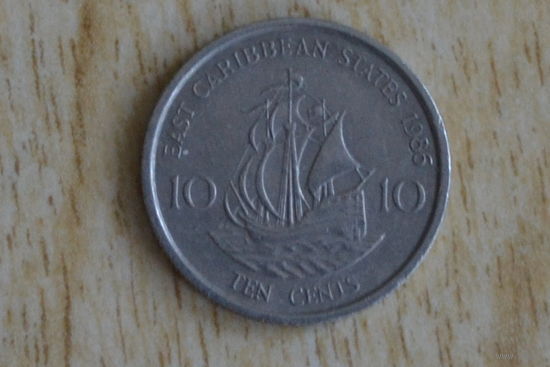Восточные Карибы 10 центов 1986