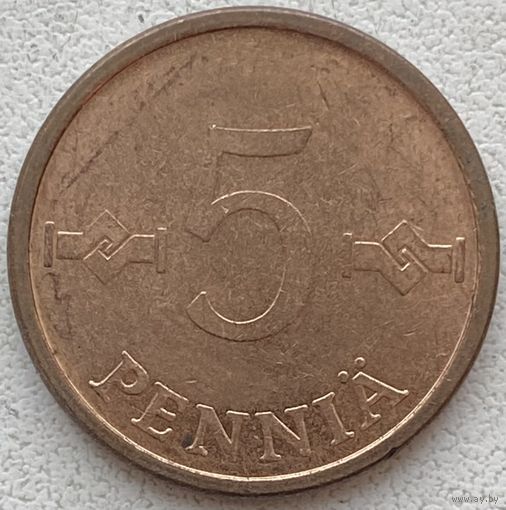 Финляндия 5 пенни 1971 г.