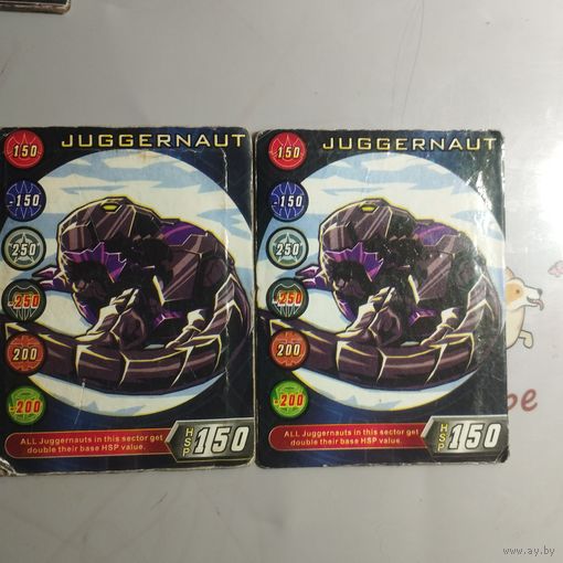 Карта карты Bakugan с персонажем Juggernaut