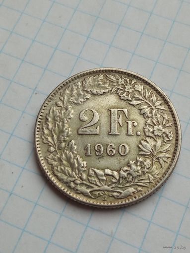 2 франка 1960 , Швейцария .